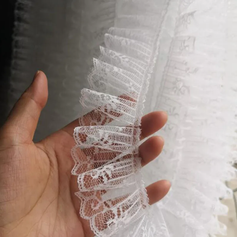 Embroidery Flower Lace Fabric Trim Ribbon DIY sewing applique collar Ruffle for Womens dresses decor lace ribbon lace fabric lace sewing accessories lace sewing supplies lace accessories lace garment accessories clothing accessories lace decoration clothing craft accessories