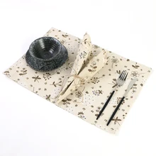 

6Packs Colored Floral Napkins 40x40CM Serving Cloth Polyester Cotton Blend Fabric Kitchen Dining Table Wedding Restaurant Decor