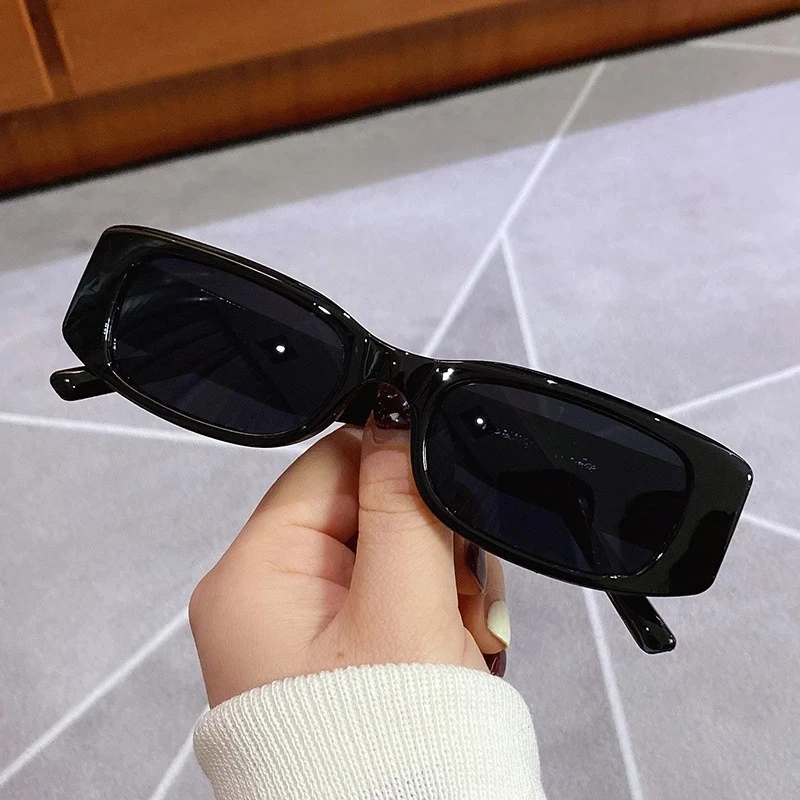 Gafas De rectangulares Vintage para hombre, lentes De Sol a la moda, Retro, Punk, diseñador De marca De lujo, marco pequeño, Hip Hop| | - AliExpress