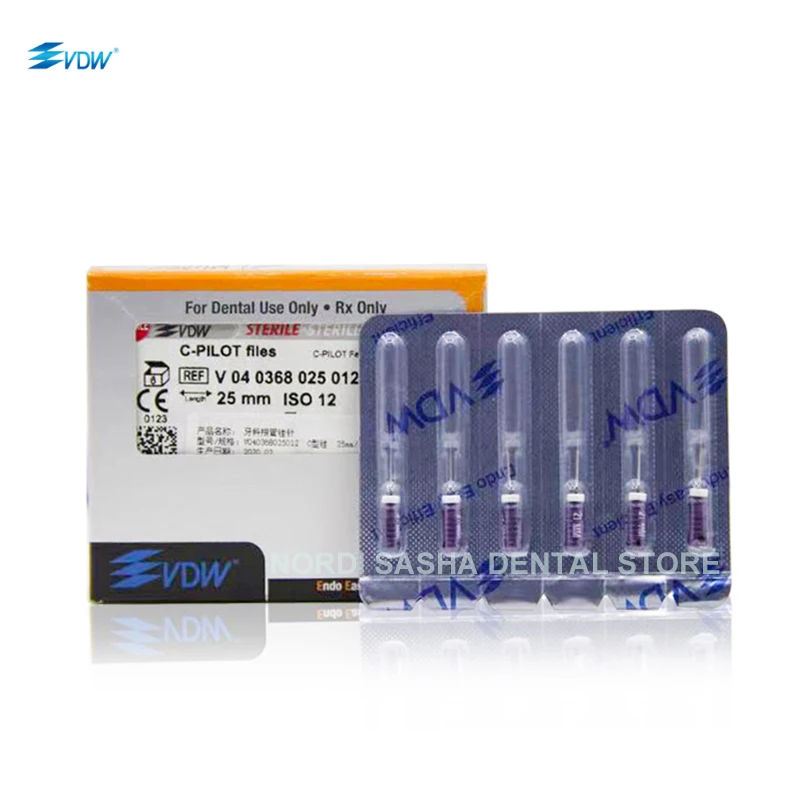 Size 6/8/10/12/15 VDW STERILE C-PILOT Files 19mm 21mm 25mm VDW C-Pilot Files Endo Files Dental Root Canal Files VDW C Pilot 4