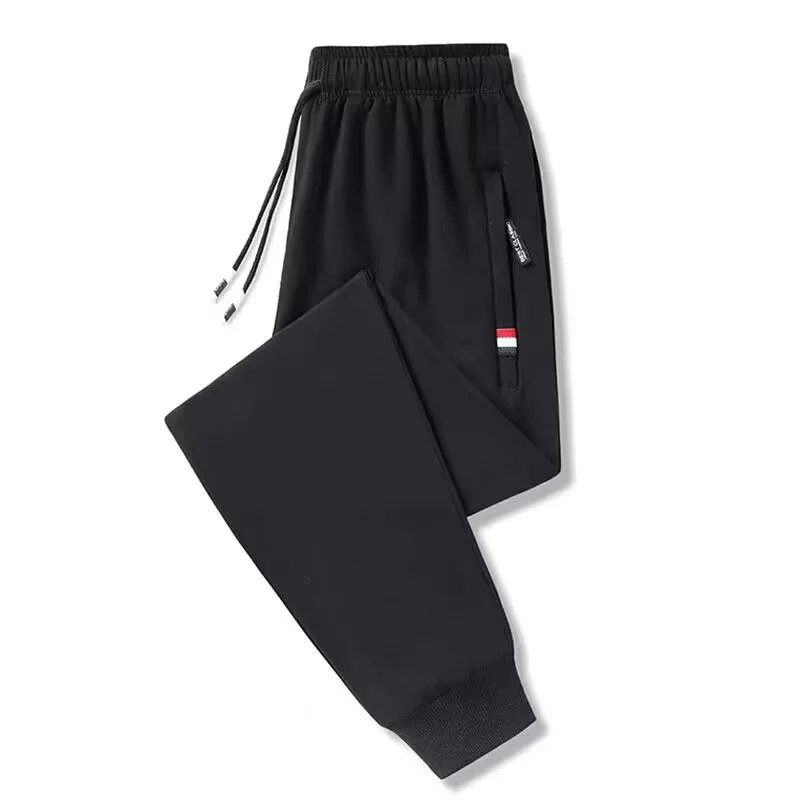 

Брюки мужские хлопковые однотонные, Брендовые спортивные штаны, эластичные повседневные леггинсы с кулиской, Черные Серые, 2023