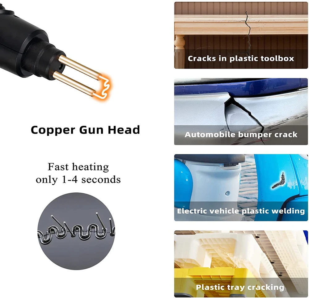 Plastic Welder Gun Hot Stapler Welding Machine Soldering Iron for Plastic Staple PVC Repairing Machine Car Bumper Repair Tools 6