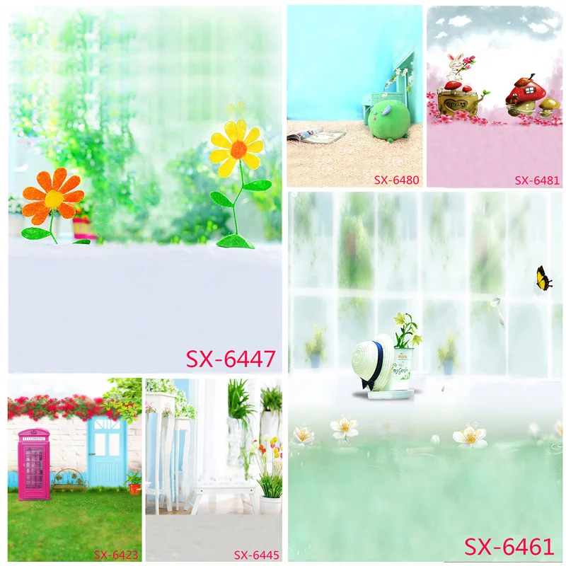 

Children Birthday Photography Backdrops Scenery Flowers Lawn Baby Newborn Portrait Photo Background Studio Props 2157 YXFL-31