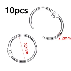 Metal Ring Binder Key Rings for DIY & Office Binding Projects (Set of 2-10) (10pcs 25mm)