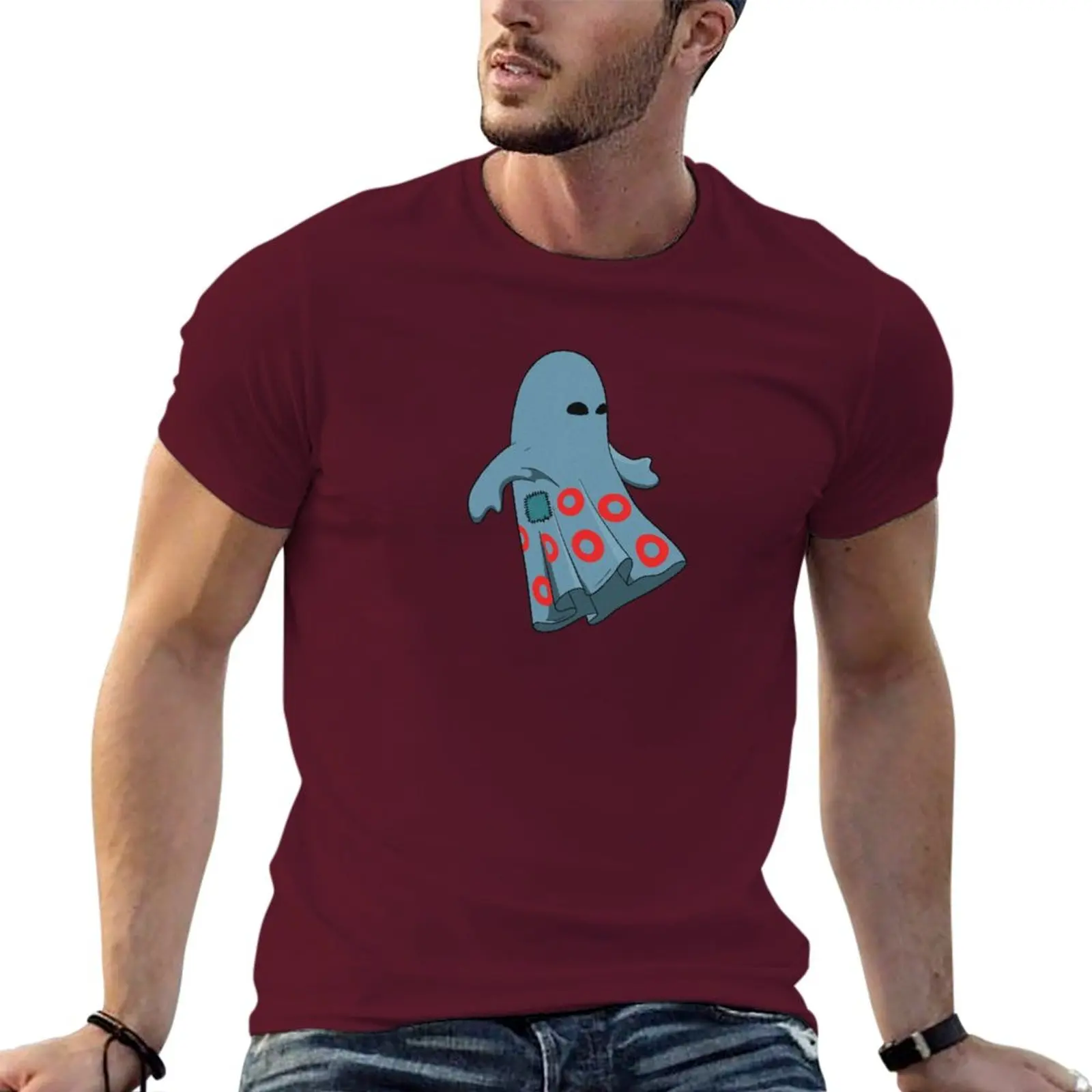 

Новая футболка с изображением призрака, футболка с изображением графики, эстетическая одежда, мужская одежда