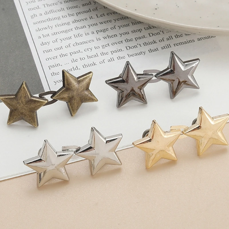 Jean Button Pins Adjustable Waist Buckle Star Pant Pin No Sew Star Tighten Waist Button Pin Instant for Pant