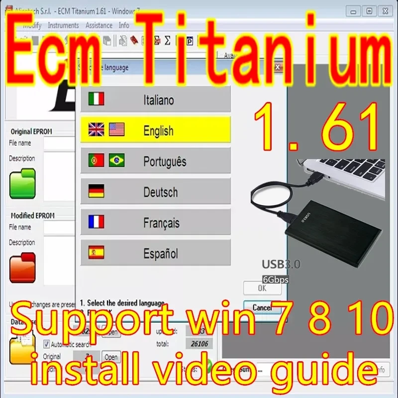 

2023 Hot! ECM TITAN 1.61 With 26000.Driver ECM 18259.Driver for ecu tool windows 7/8/10 install video guide remote help install