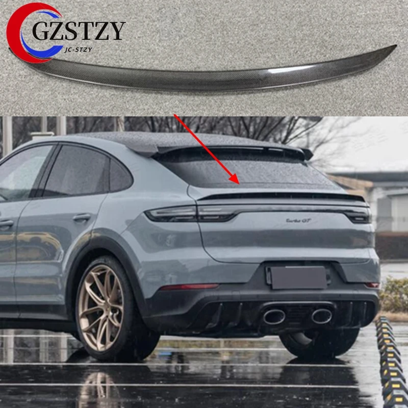 

Спойлер из углеродного волокна для Porsche Cayenne Coupe 2020 2021 2022, Высококачественные Кровельные Спойлеры с крыльями