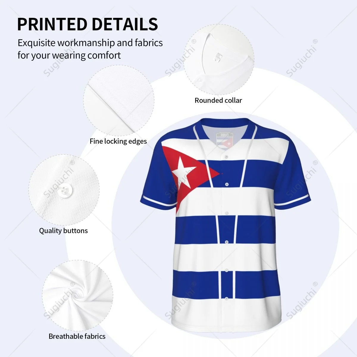 3D Printed Cuba Flag Men Baseball Jerseys Mesh Sports T-shirt Tees Name Nunber