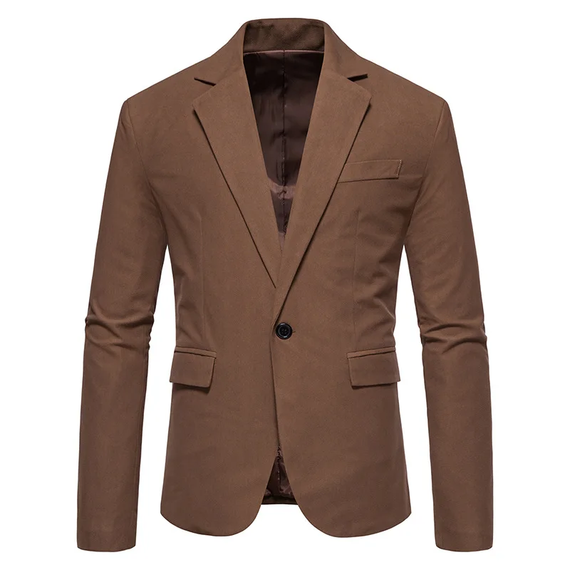 Mens Blazer Jacket European and American Men's Single Breasted Suit Wedding Dress Suit Jacket