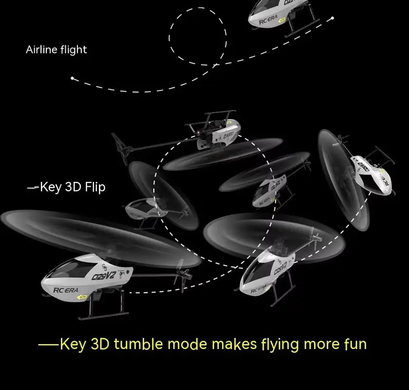 Four Channel Aircraft Model C129v2 Helicopter Single Blade No Aileron Pneumatic Stunt Remote Control Aircraft Boy Toy Gift 4