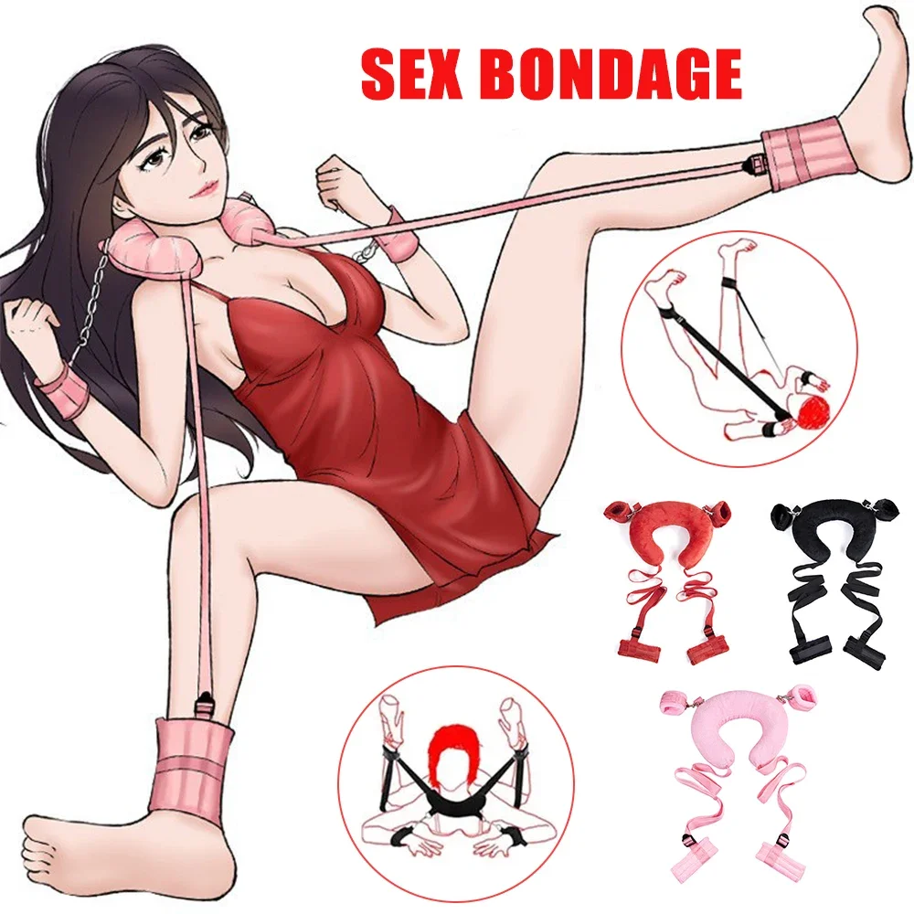 

Sex Toys Cotton BDSM Bondage Split Leg Set Handcuffs Sexy Leg Pillow Thinning Belt Bending Orgasm Fetish Couple Toys Adult Games