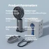 TOPK 5000mAh Mini Handheld Fan, USB Desk Fan, Personal Neck Fan Rechargeable Portable Fan Cooling Folding Electric Fan for Room 6