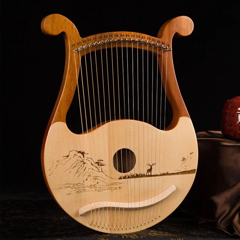 

Lyre Harp Wooden Musical Instrument Lyre Harp With Tuning Wrench String