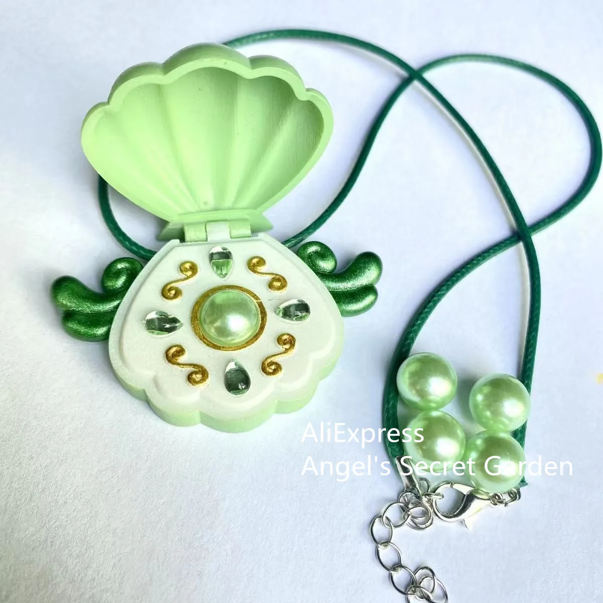 thumbnail image 2 of Mermaid Melody Pichi Pichi Pitch Seashell Pendant Necklace - Openable Shell Design 2 of 12