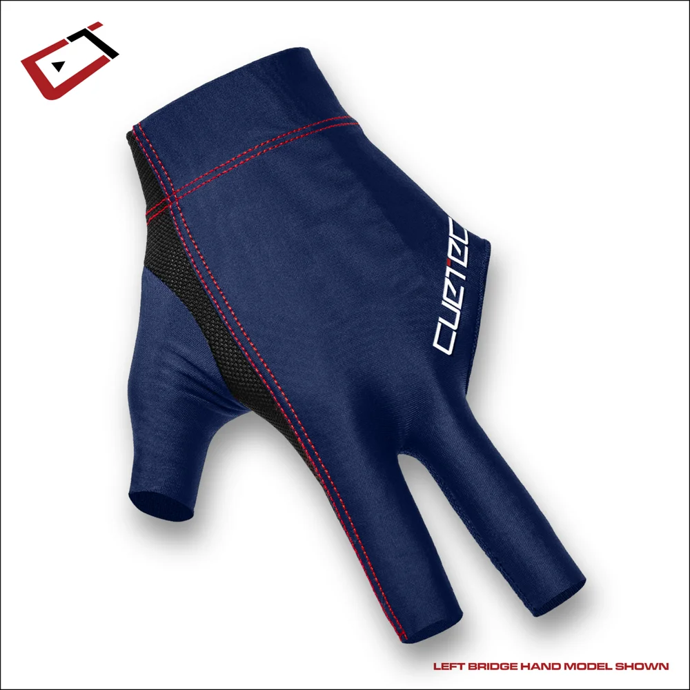 CUETEC Axis Champion 고성능 통기성 편안한 당구 네이비 장갑, 왼쪽 또는 오른쪽 손 사이즈, M, L, XL