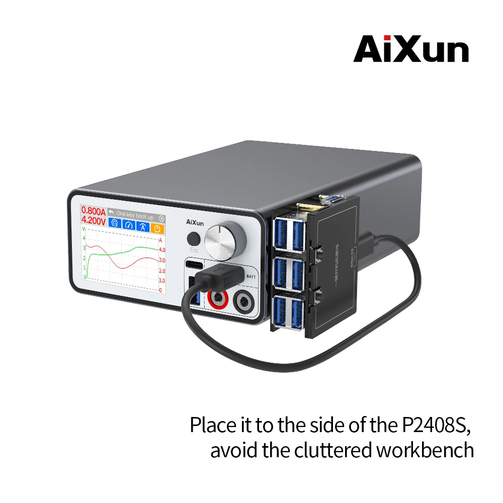 Aixun P2408 Power Supply Test Cable For iPhone 7-12 Series