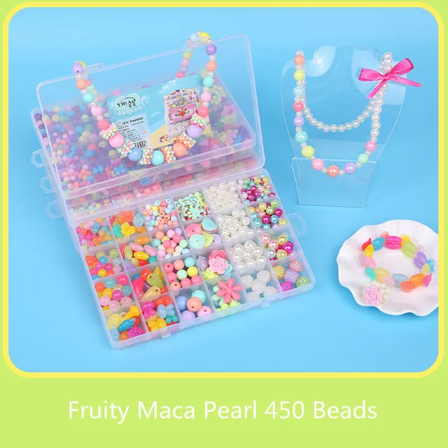 Beaded Baby Toys Toddlers Handmade Storage Box DIY Crafts Production Material Package Necklace Bracelet Educational Girls Gifts 4