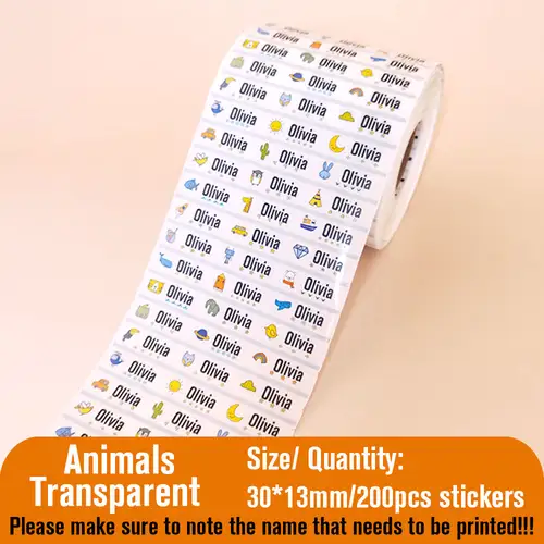 Custom Name Tag Sticker Waterproof Kawaii Stickers Decals Personalized First Name Label for Children School Stationery Bottle - Image 10
