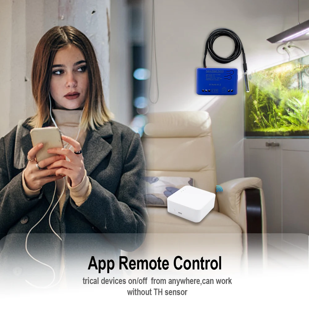 Description Picture 6 of itemTuya Zigbee Smart Temperature Switch 10A 2200W 7-32V 85-250V Automatic Control Temperature Mode Work With Alexa Compatible RF433