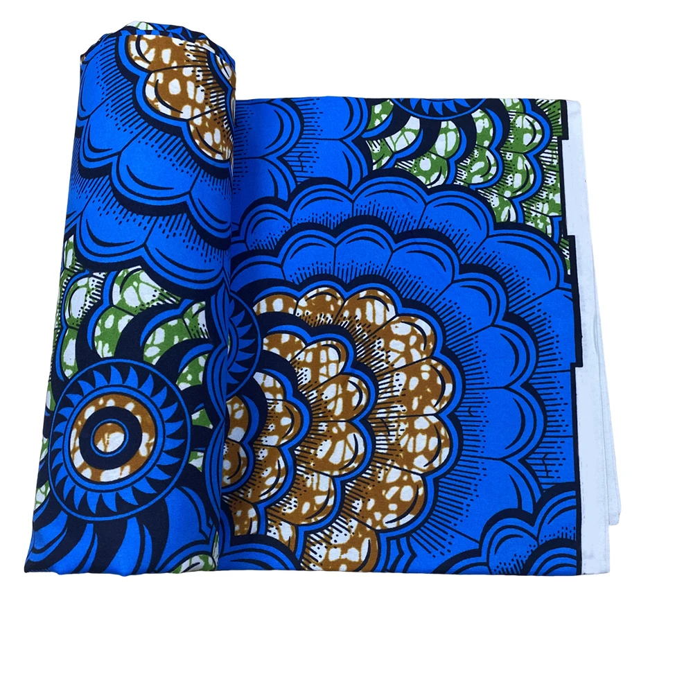Africa Ankara Batik Wax Fabric Fashion Prints Sewing Handmake DIY Polyester 6Yards