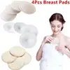 4 Pcs Skin-friendly Breast Pads Anti-overflow Nursing Pad Breastfeeding Absorbency Mom Prenatal Postnatal Supplies 1
