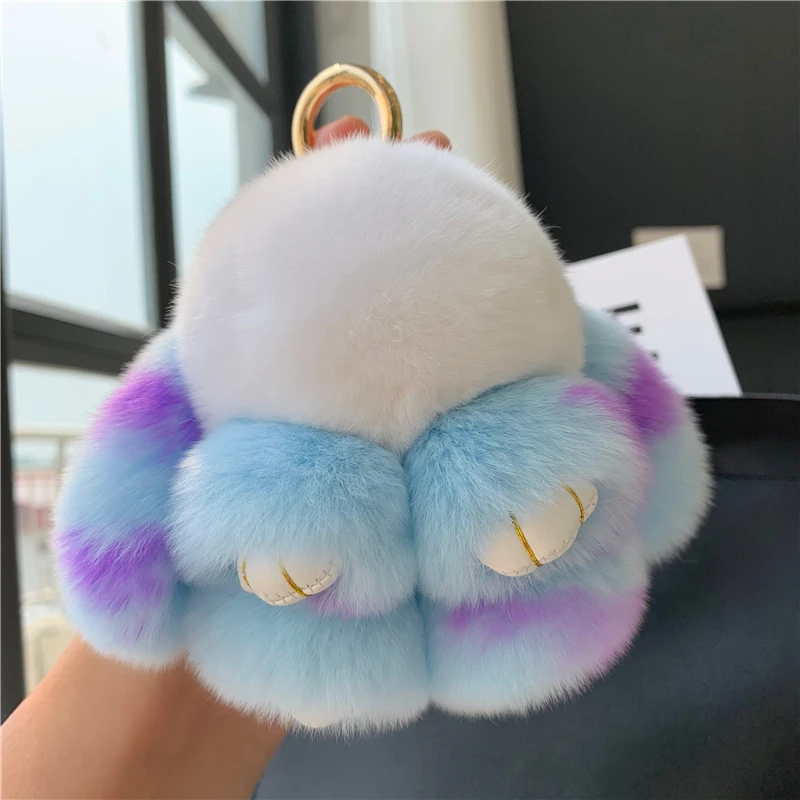 Plush Toy Bunny Keychain Women Bag Charm Ornaments Schoolbag Pendant Car Keyring Trinkets Kids Gift plush keychain,key chain,plush toy,bunny keychain