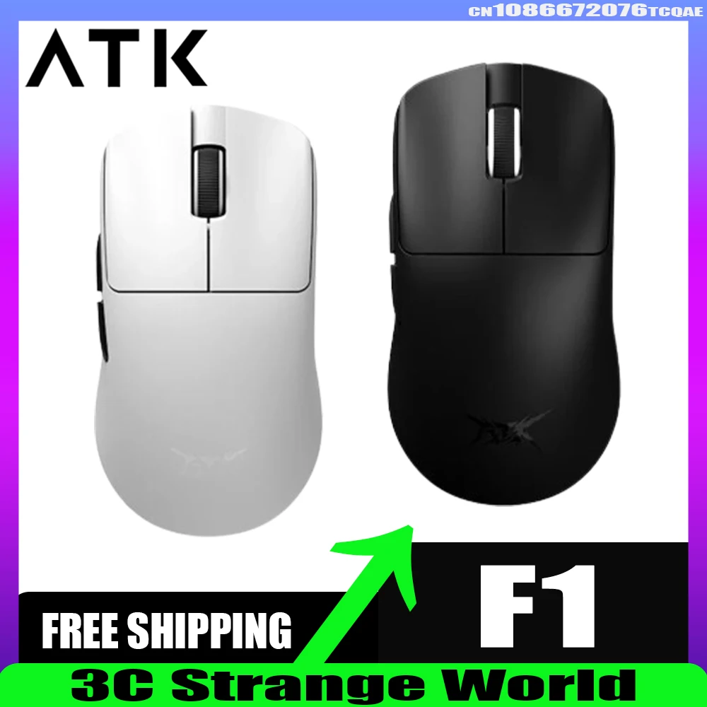 

New ATK Liekong F1 Wireless Mouse Double 8k Return PAW3950 Sensor Tri Mode Lightweight FPS Gaming Mouse Low Latency E-sports Pc