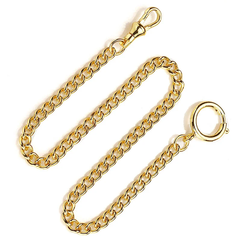 36.5CM Vintage Pocket Watch Chain Electroplated metal Pocket watch chains Jeans Clothing Accessories With Single & Ring Clasp
