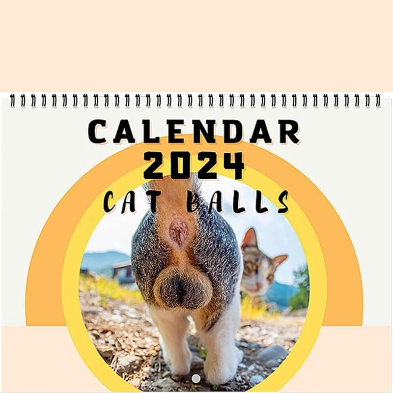 

Cat Butthole Calendar 2024, Cat Balls Calendar 25*38Cm Funny Cat Butthole Calendar, 12 Month Cat Balls Calendar For Notes