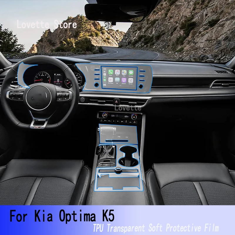 

TPU Car Interior Gear Dashboard Protective Film Transparent For Kia Optima K5(2022-2023)Anti-scratch Accessories