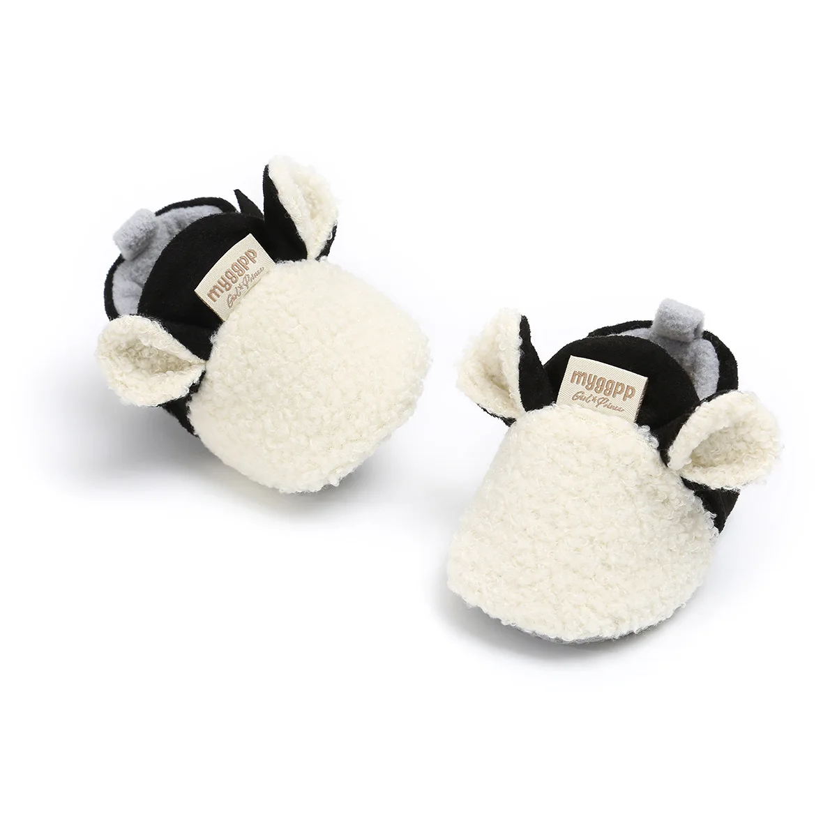 0-18M Infant Baby Boys Girls Slippers Cozy Fleece Booties Soft Bottom Warm Cartoon Socks Crib Shoes