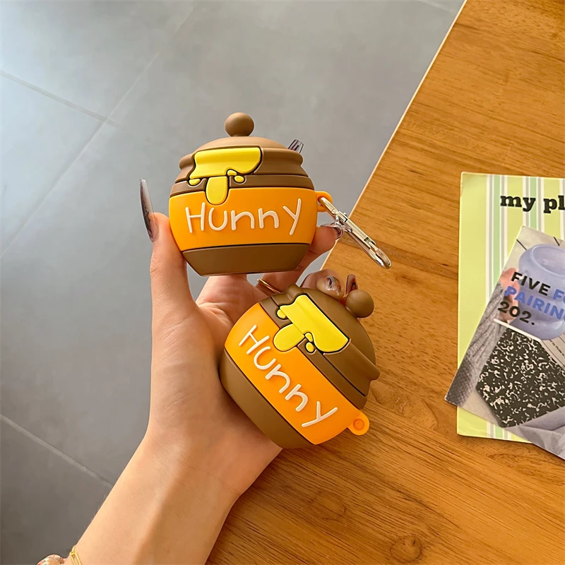 

honeypot cartoon Silicone Case for HUAWEI FreeBuds 4 4i 5 5i Cover for HUAWEI Pro Pro2 Pro3 Protective SE 2 Shell SE2 Free Clip
