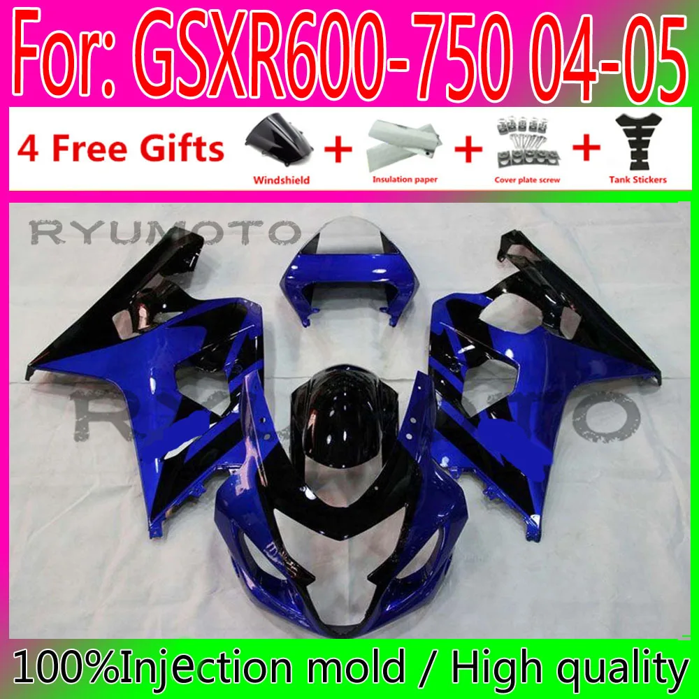 

New ABS Motorcycle Injection Mold Fairing For Suzuki GSXR600 GSXR750 GSXR 600 750 K4 2004 2005 04 05 Fairings