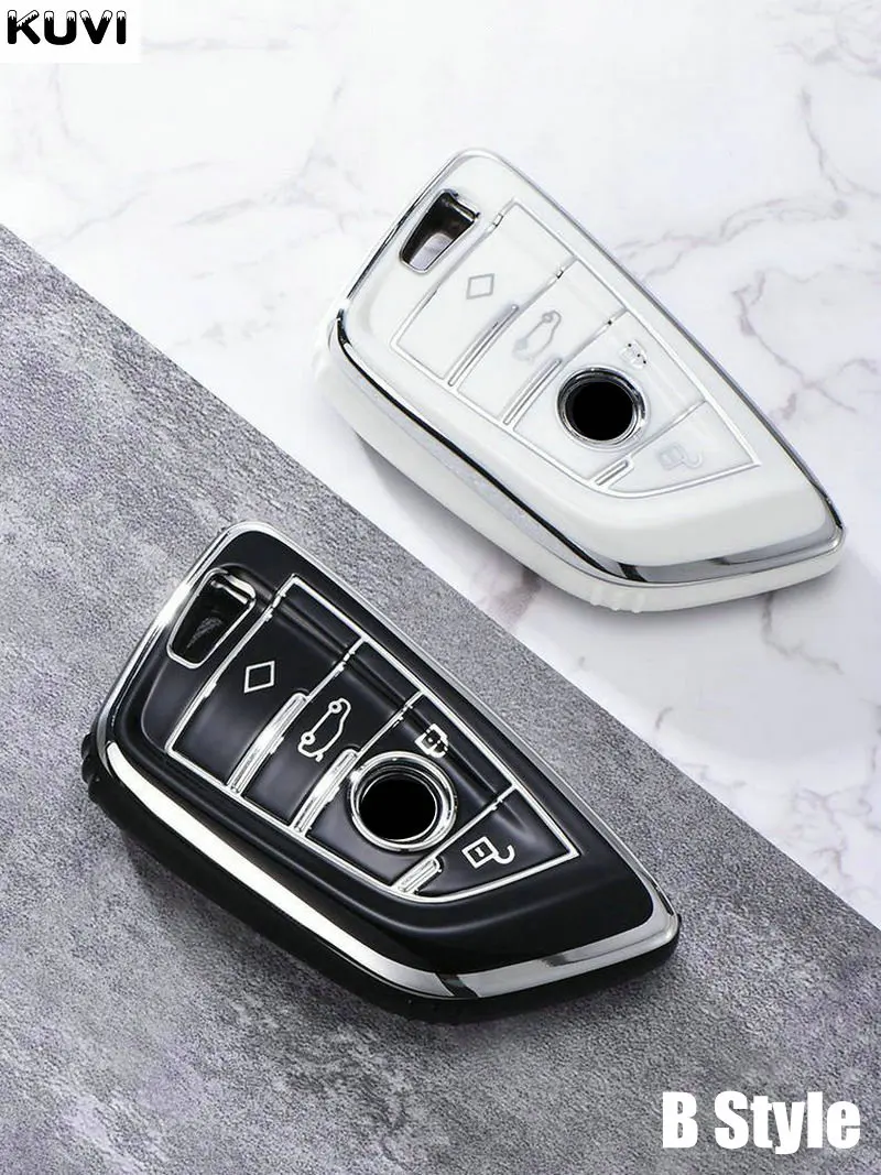 TPU 자동차 키 케이스 커버 셸 Fob BMW F30 F31 F32 F34 F20 F21 F07 F10 1 3 5 7 시리즈 X1 X3 G01 X4 G02 X5 F15 F16 M3 M4 등