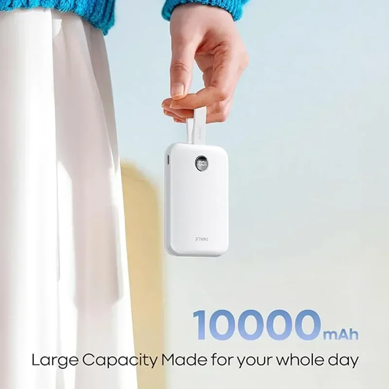 iWALK Magnetic Portable Charger 10000mAh: 15W Wireless Power Bank 30W Fast Charging with USB-C Cable for iPhone,Samsung 5