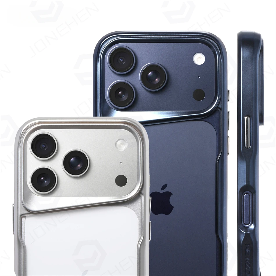 Luxury Titanium Primary Color Armor Waist Slim Case - Clear Shockproof Protective Cover
