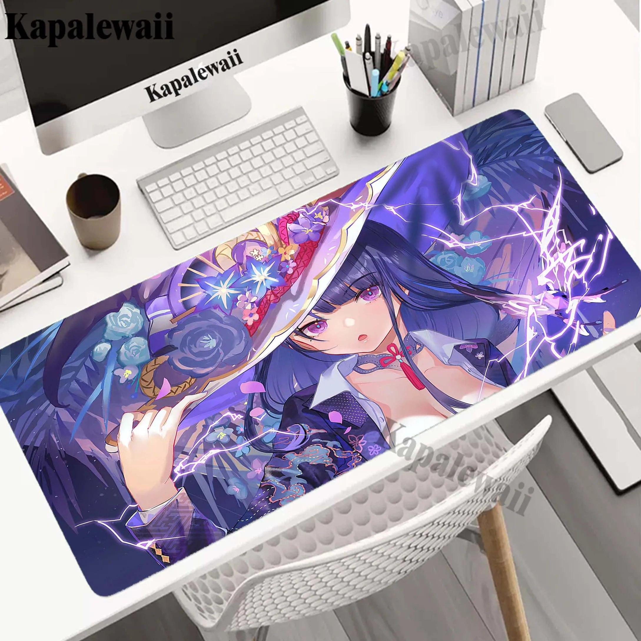 

Genshin impact Gaming Mousepad Pc 90x40cm XXXL Mouse Pad Locking Edge Mousemat Non-slip Rubber Pads Big Desk Mat Keyboard Pads