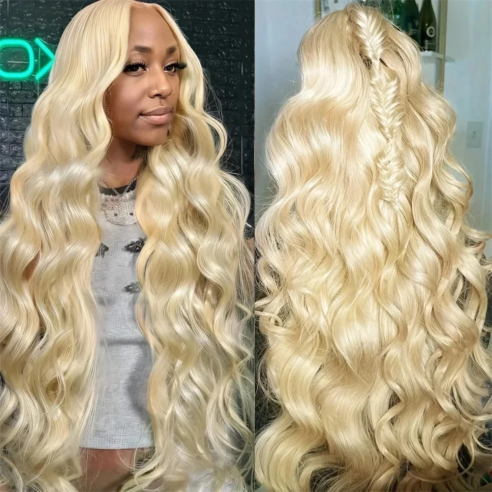 220% 613 Blonde HD 13x6 Lace Frontal Human Hair Wig Body Wave 13x4 Transparent Brazilian  Lace Front Wigs For Women Glueless Wig