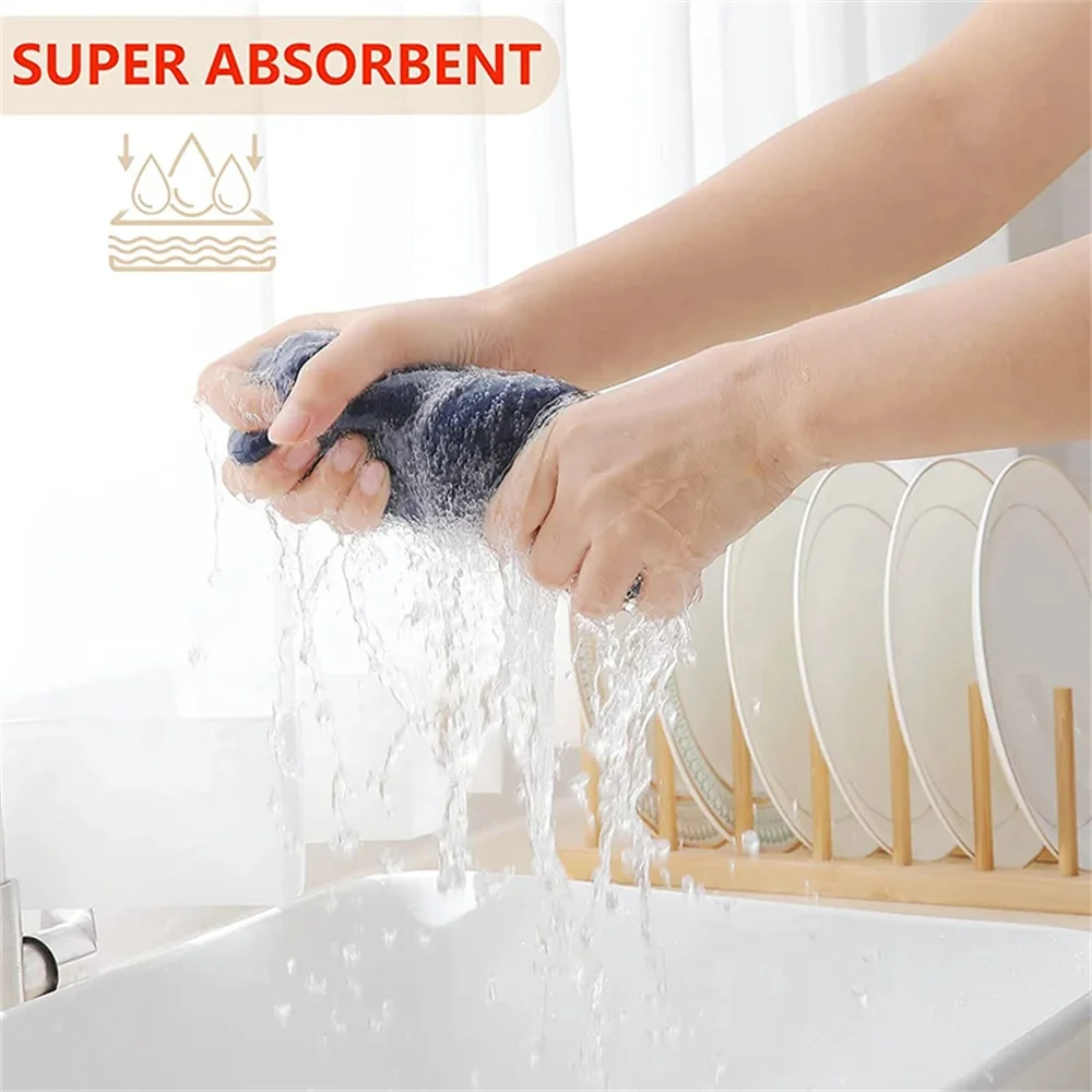 Kitchen Towel Cleaning Cloth Dish Cleaning Cloth Towel Cleaning Cloth Dish Cloth Homaxy 4/6Pcs Cotton Ultra Soft Absorbent Thickened Wipe Wash