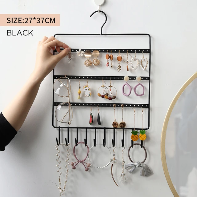 Hanging Earring Holder Wall Mount Jewelry Organizer Rack