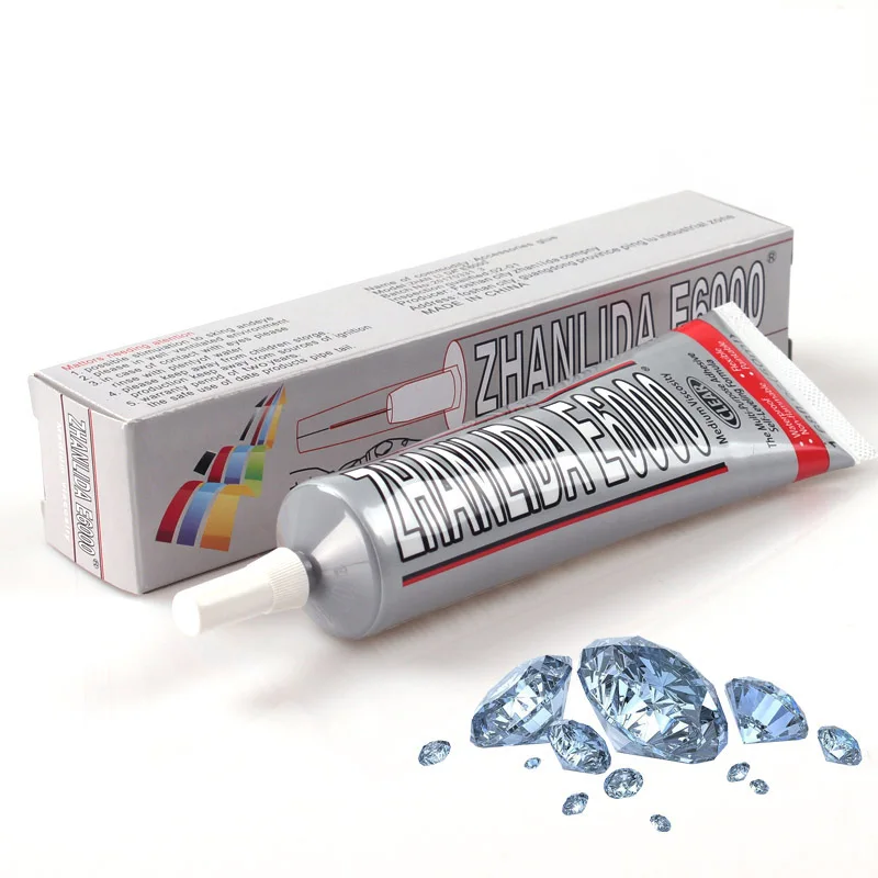 Pegamento de diamantes de imitación con aplicador, herramienta de punta de precisión, agujas epoxi, fijación fuerte por calor para joyería, 15ml, 25ml, 50ml, 110ml, e6000