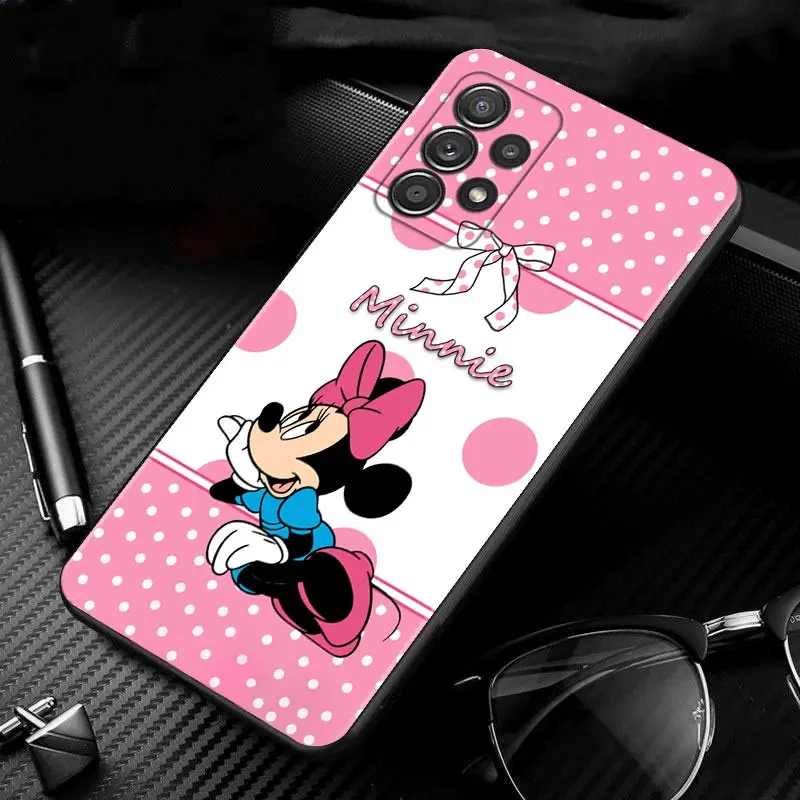 Phone Case For Samsung Galaxy A51 A12 A71 A41 A31 A21s A13 A03 A02s A02 A22 A32 4G/5G A52 A52s A72 Coque Cartoon Minnie Mouse