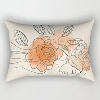 Soft Waist Pillowcase Morandi Geometric Artistic Pattern Household Bedroom Bed Pillowcase Nordic-style Decorative Pillowcase 1