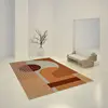 Nordic Modern Minimalist Living Room Carpet Non-slip Stain-resistant Luxury Bedroom Rug Home Decoration Fluffy Square Vortex Rug 4