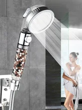 

Bathroom Handheld High Pressure Rain Shower Head Anion Filter Bath on/off Button Rainfall Water Saving Shower Head with Switch