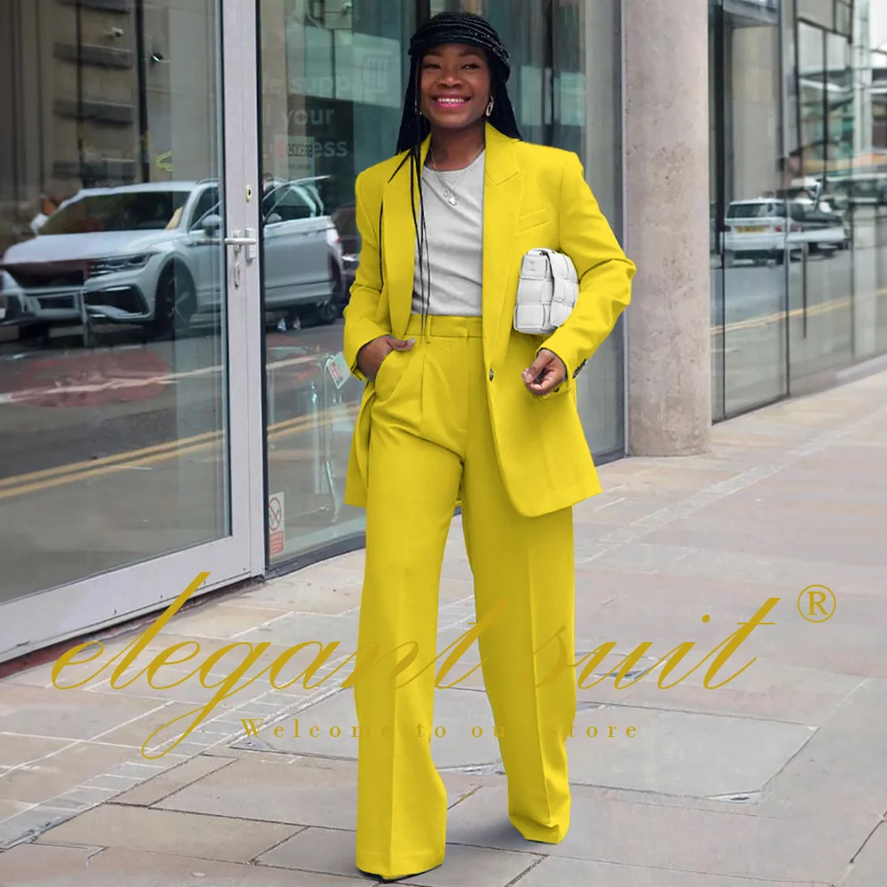 Women's peak lapel red suit 2-piece suit - (blazer and trousers) party dance street custom dress suit