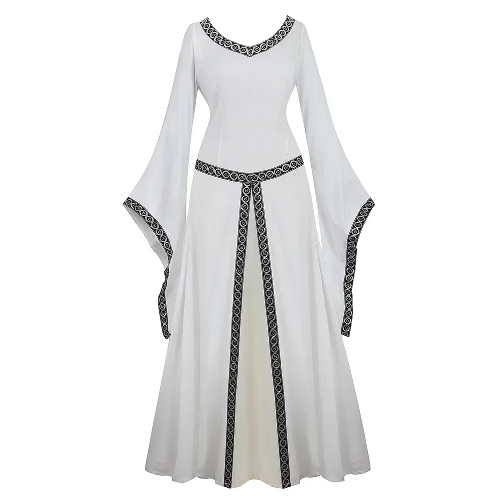 teobant Middeleeuwse jurk voor dames, renaissance, heksenkostuum, traditionele Victoriaanse verkleedjurk, Halloween, carnaval, S rood