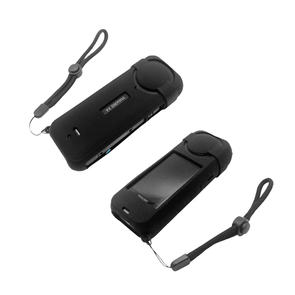 X4 Silicone Protective Case for Insta 360 X4 Lens Cap Hang Rope Soft Protective Sleeve Body Cover for Insta360 X4 Accessories