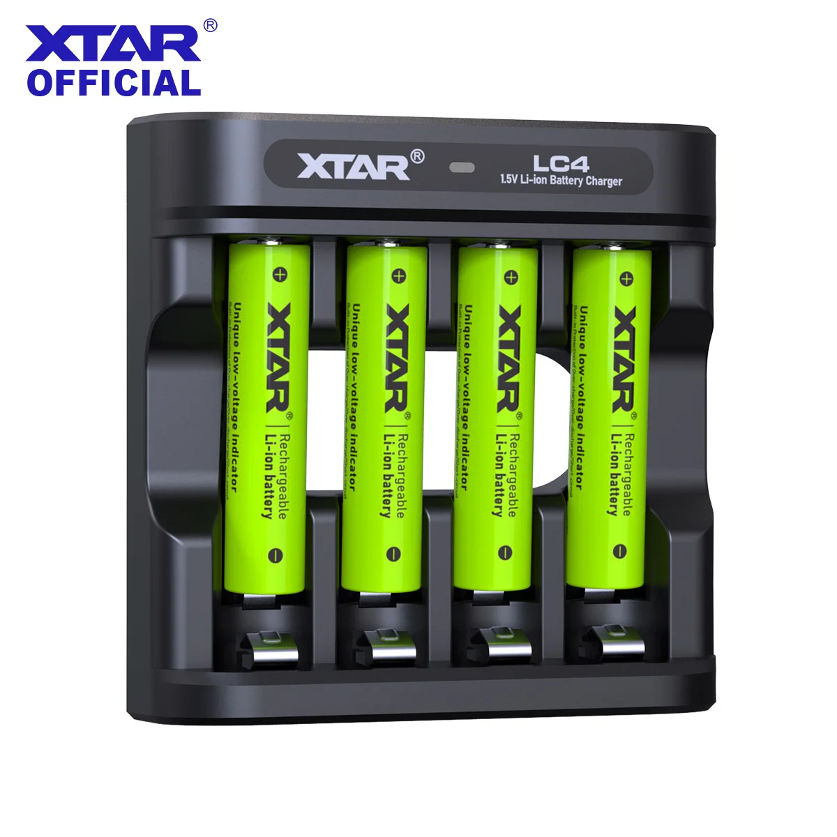 XTAR Charger Set 1.5V Rechargable Lithium AAA Liion Battery with indicator Charged by LC4 Charger USB-C input Battery Charger